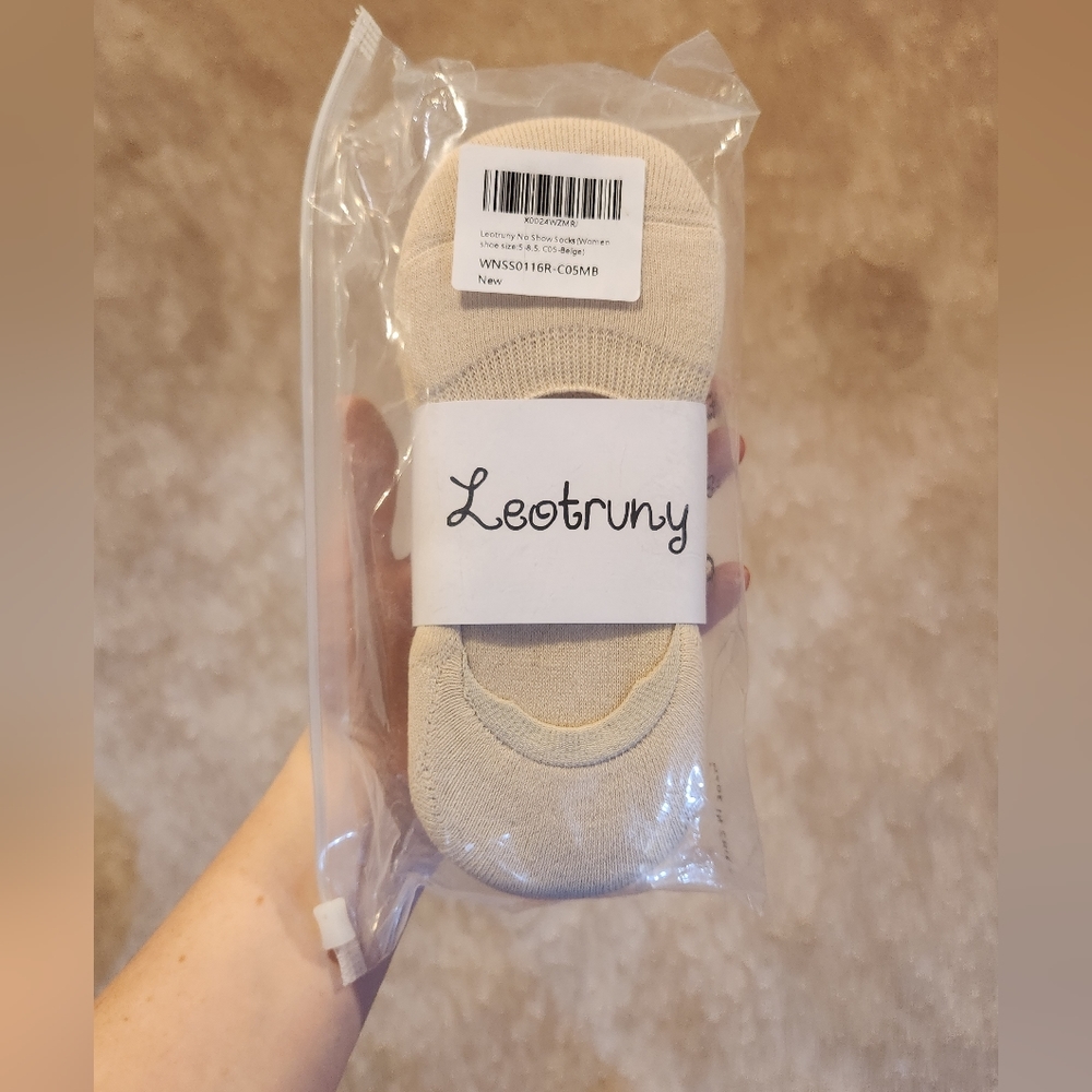 5 pairs Womens Nude No Show Socks